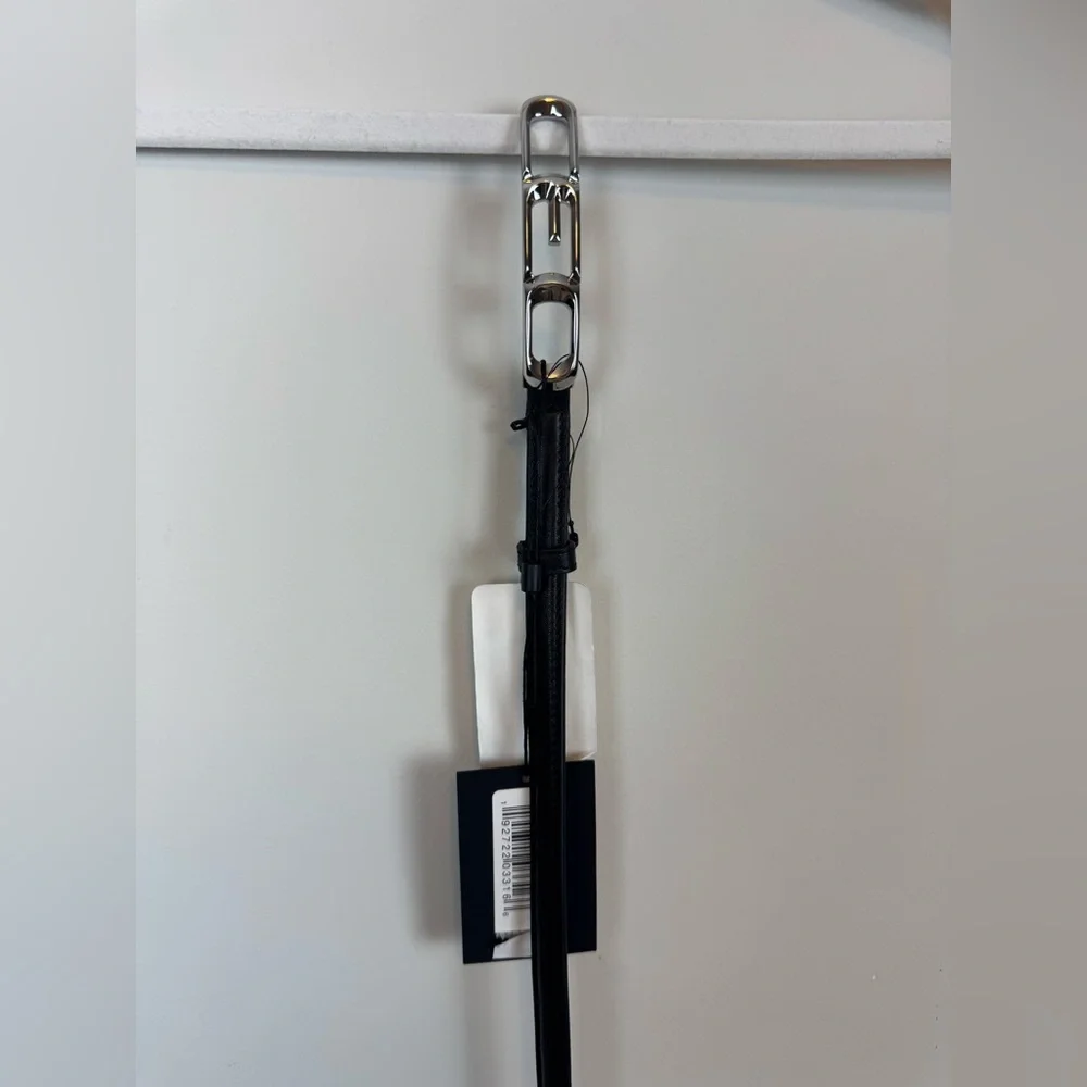 Alexander Wang Black Leather Skinny Belt from the CEO Collection